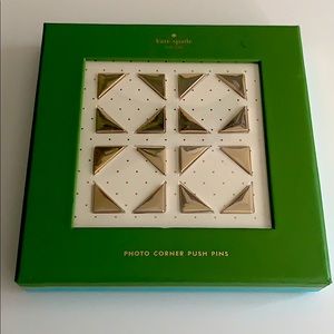Kate Spade ♠️ Photo Corner Push Pins NEW IN BOX